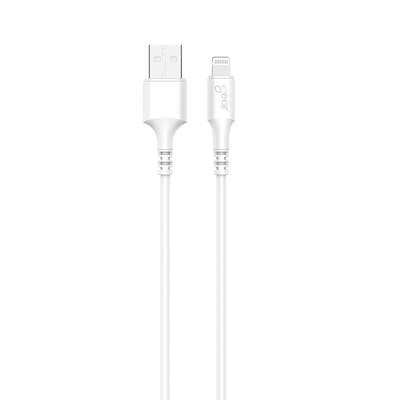 Rund Laddkabel Lightning till USB-A 1m Vit MFI 