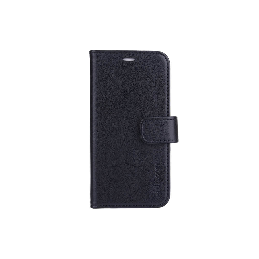 Anti Radiation Mobile Case PU Leather iPhone 13 Mini Flipcover Black